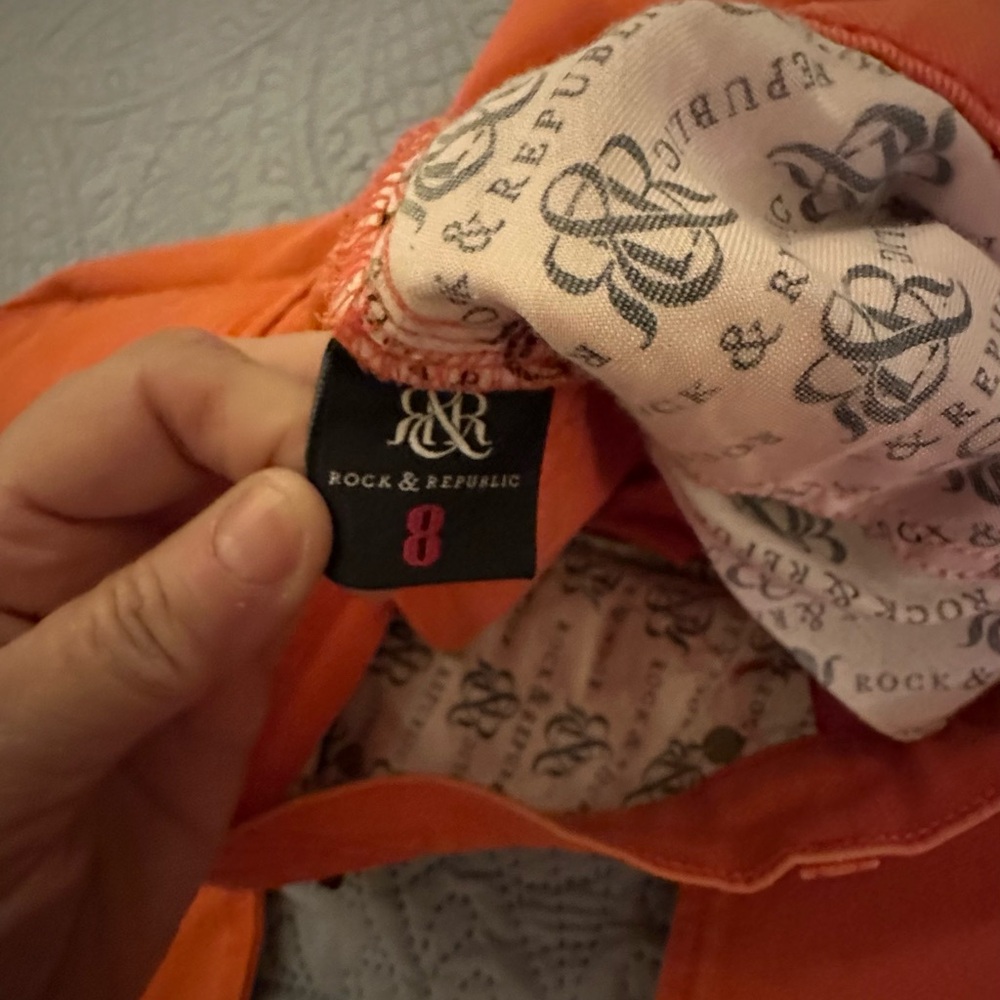 Rock & Republic Orange Skinny Jeans - Picture 5 of 8